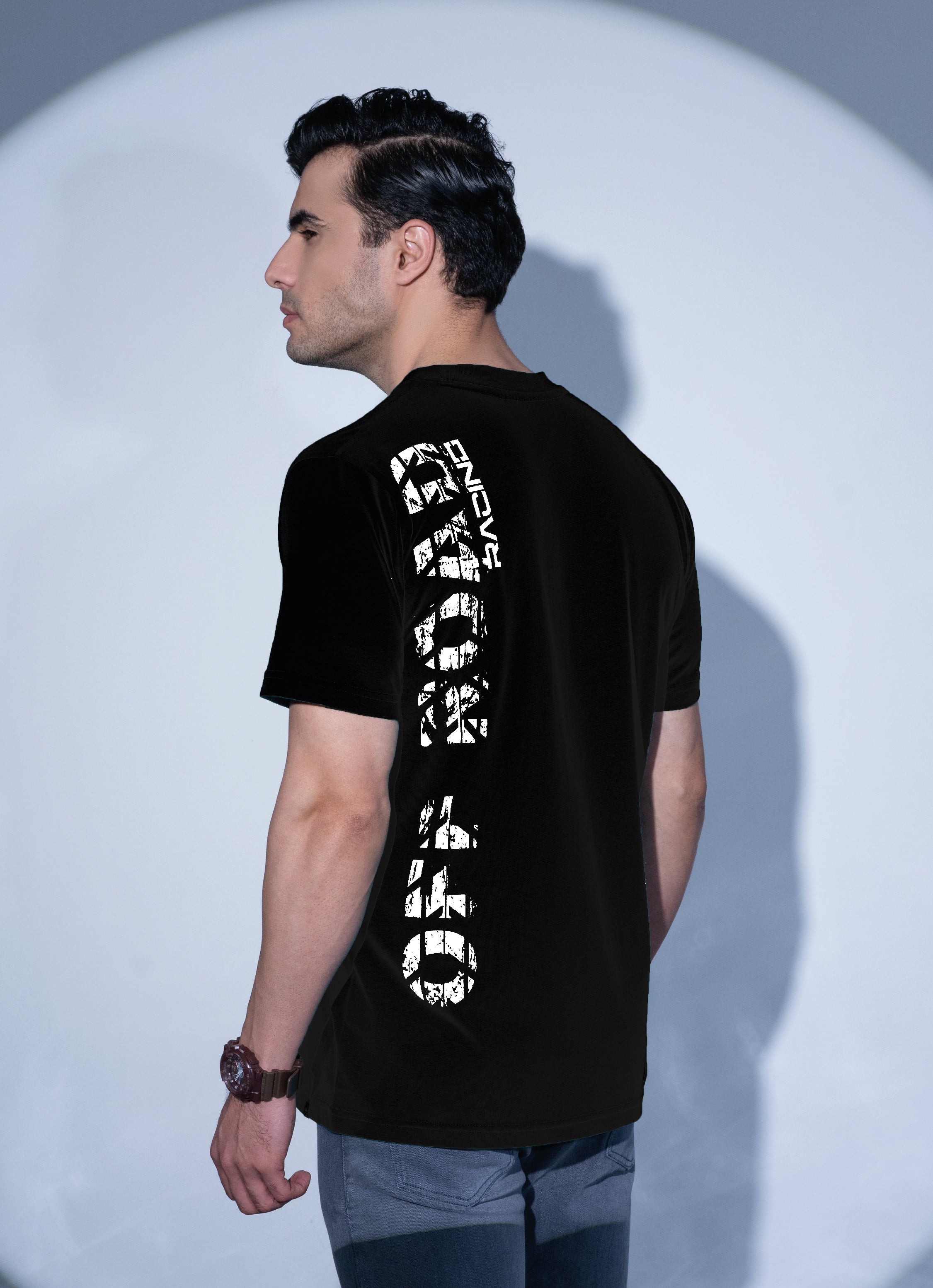Buy Graphic Offroad T-shirt- Black Back Look