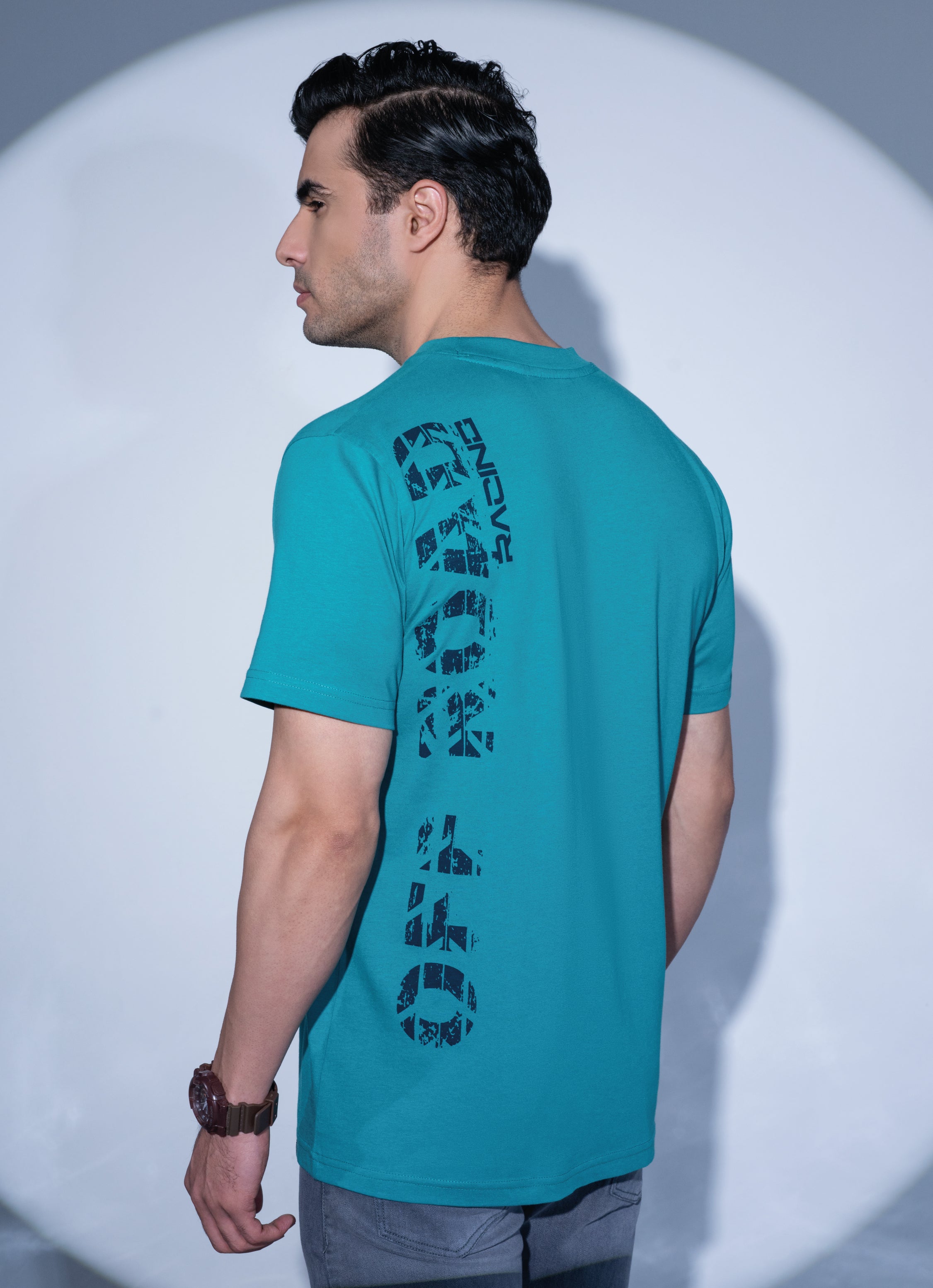 Buy The 97th Hour Graphic Offroad Tshirt- Teal Back Look