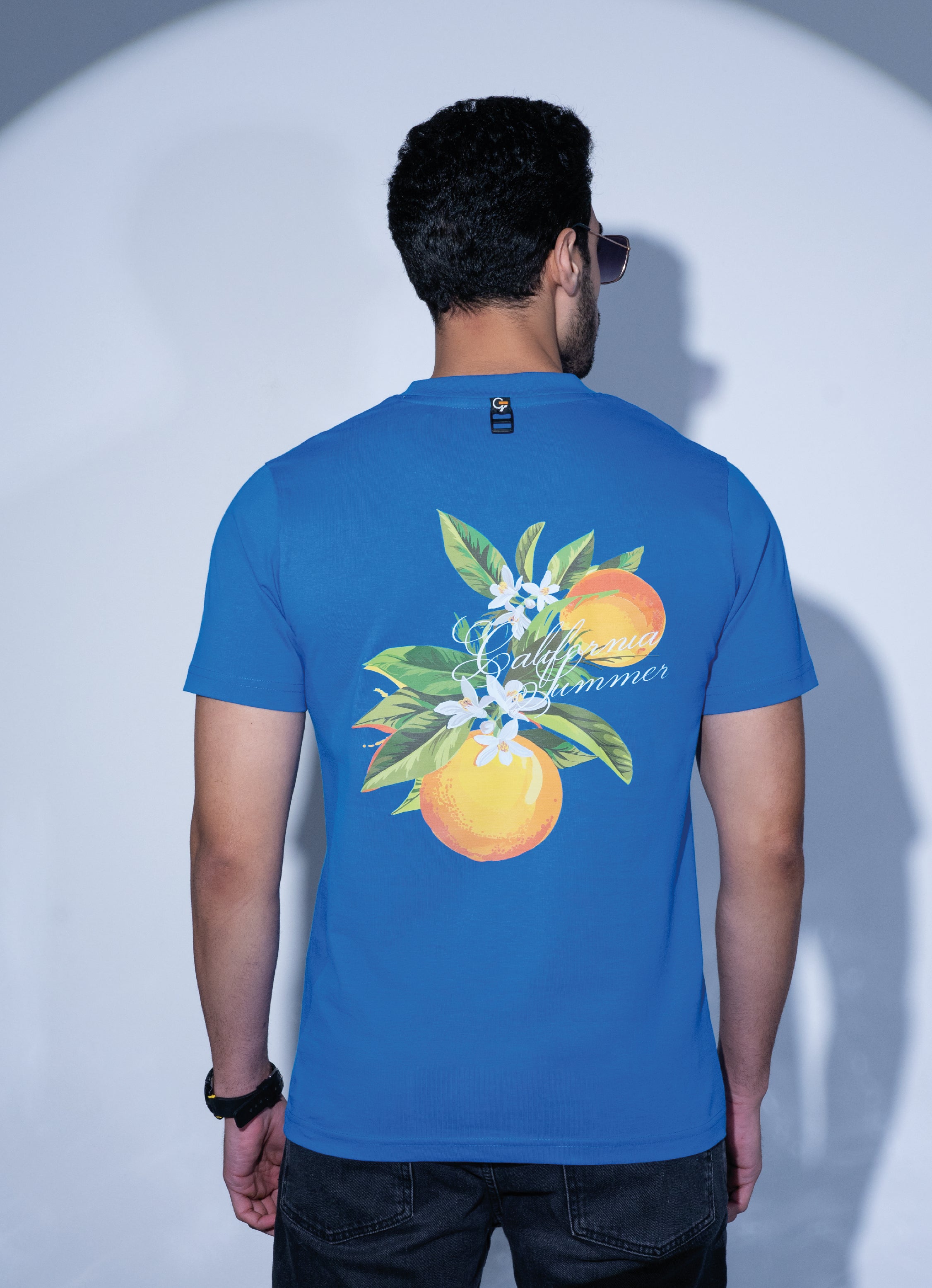 Buy The 97thhour Tangy Orange T-shirt - Blue Online back Look