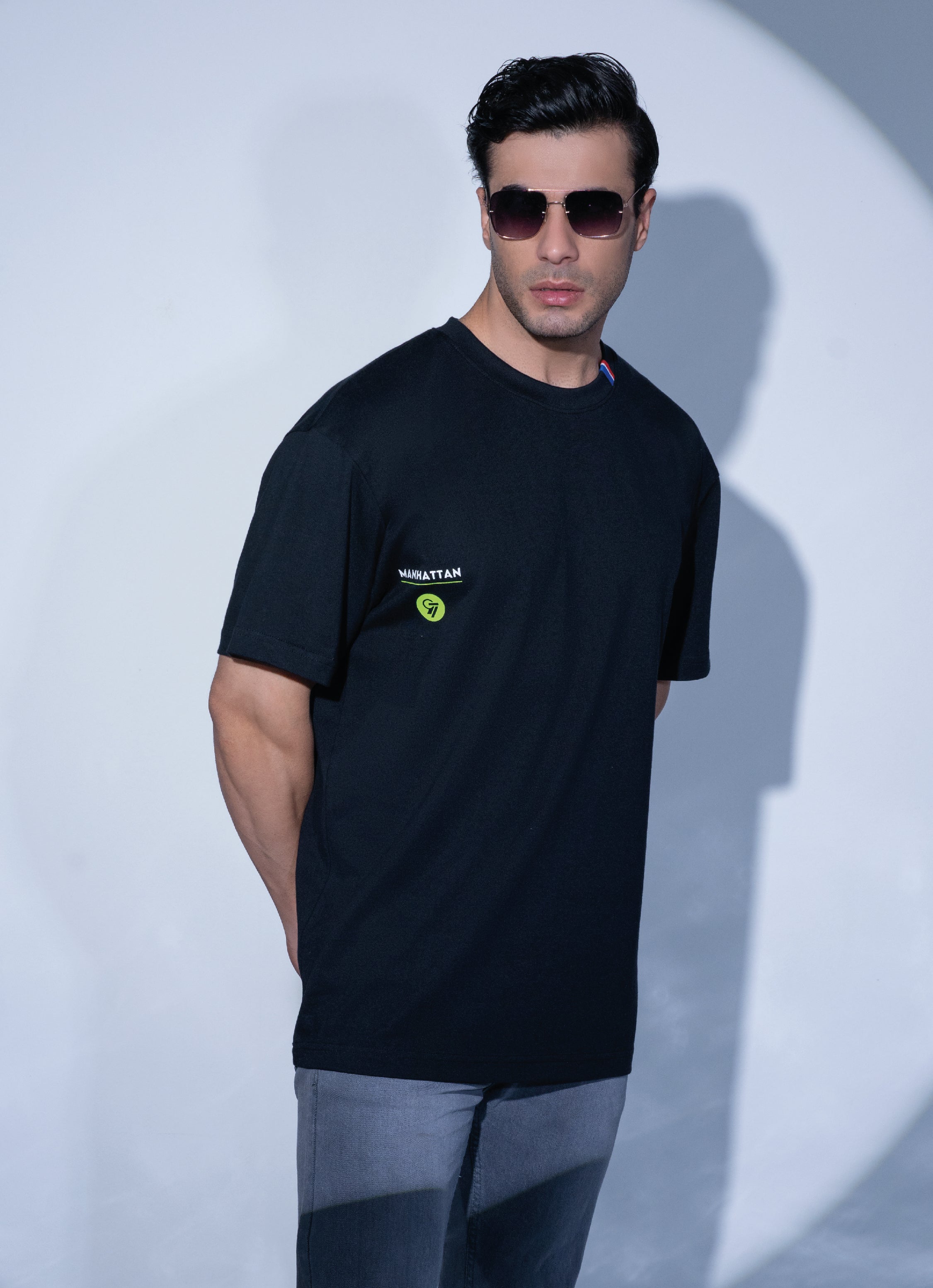 Buy The 97th Hour Manhattan Graphic Oversized T-shirt - Black Tshirt