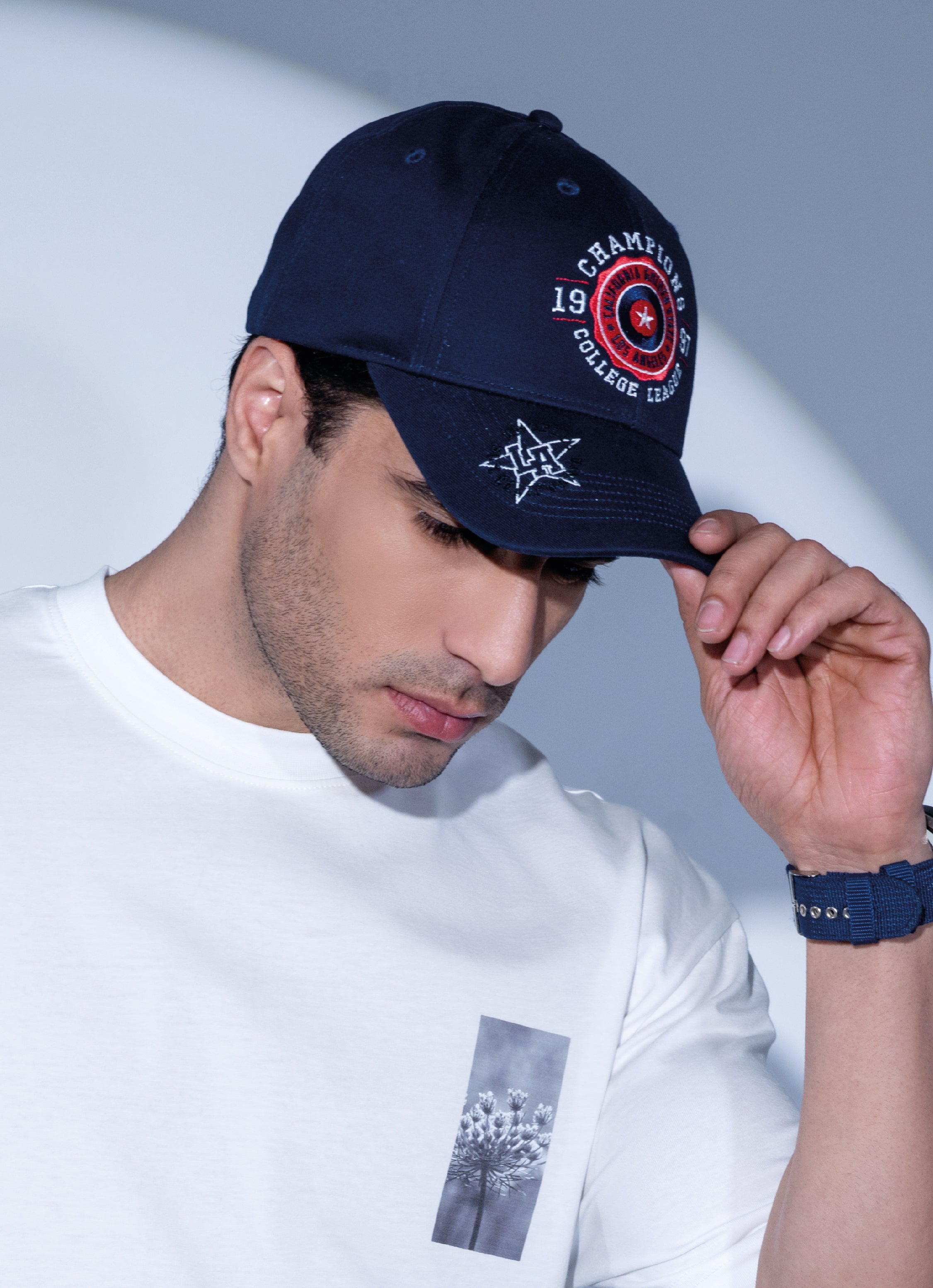 Buy The 97th Hour Navy La Street Style Cap 